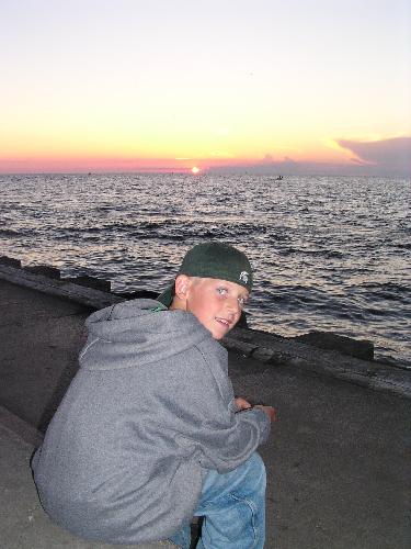 Lake MI sunset w  jason.JPG